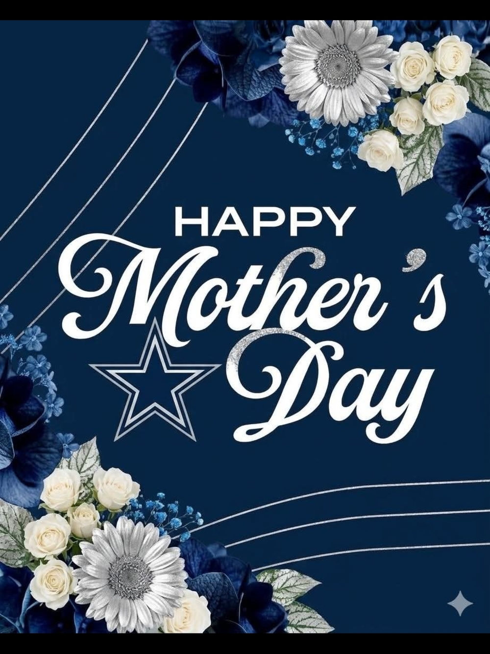 Happy Mother's Day Navy Floral Graphic